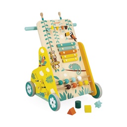 Janod - Chariot de marche bébé - Multi-activités Tropik