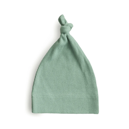 Mushie - Bonnet bébé côtelé - 0/3 mois - Vert romarin