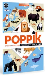 Poppik - Mon poster en stickers - Animaux du monde