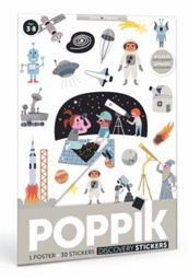 Poppik - Mon mini poster en stickers - L'espace
