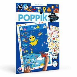 Poppik - Poster créatif + 150 stickers - La mer