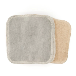 La Renarde - Lot de 10 lingettes lavables - Bambou/coton - Gris / beige