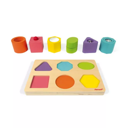 Janod - Puzzle 6 Cubes sensoriels en bois