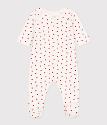 Petit Bateau - Pyjama bébé en velours - Coeurs