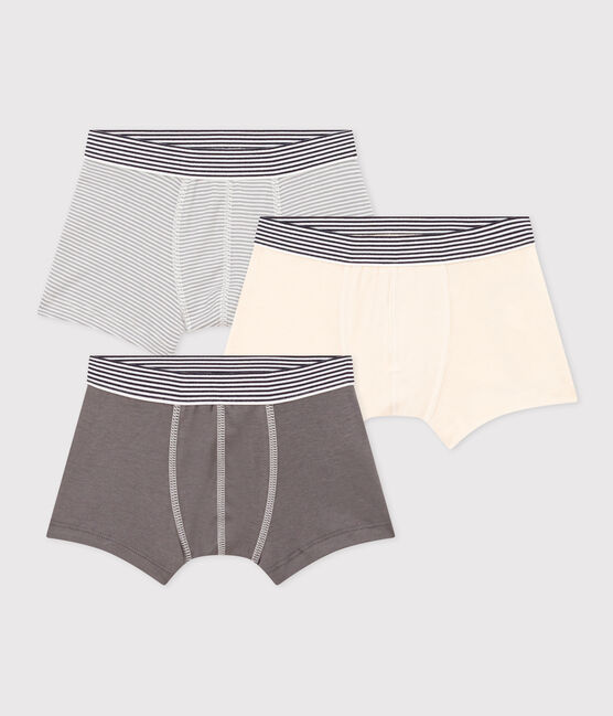 Petit bateau - Lot de 3 boxers en coton petit garçon - Ligné