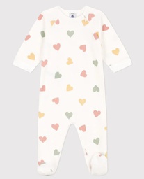Petit Bateau - Pyjama en velours Dors Bien - Coeur multicolor