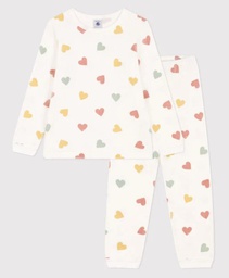 Petit Bateau - Pyjama en velours - Coeur multicolor