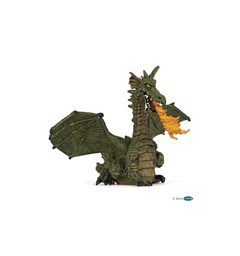 Papo - Figurine Dragon ailé vert avec flamme
