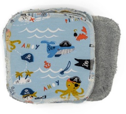 La Renarde - Lot de 10 lingettes lavables Fun - Pirate