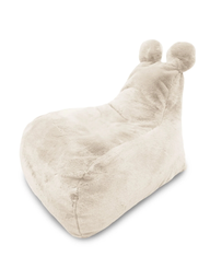 Scandinavian Stories - Pouf Teddy S Fourrure - Blanc