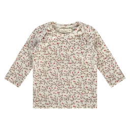 A TINY STORY (BY BABYFACE) - T-Shirt manches longues - Creme (Motif fleurs rouges)