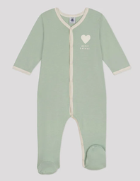 Petit Bateau - Pyjama bébé 1 pièce en coton - Vert herbier