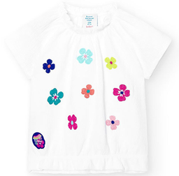 Boboli - T-shirt manches courtes fille - Fleur