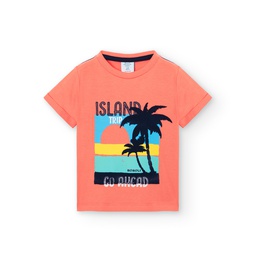 Boboli - T-shirt orange garçon - Island Trip