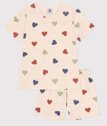 Petit bateau - Pyjama Short imprimé coeurs en coton