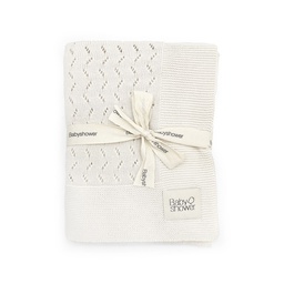 Babyshower - Couverture tricot - Classic Ivory