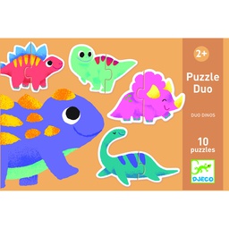DJECO - Puzzle duo Dinos - 2 ans