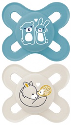 Mam - Tétine en silicone - Original Start - 0-2 mois - Bleu / Beige