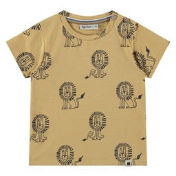 BABYFACE - T-Shirt Manches Courtes Garçon -  Ochre (Motif lion)
