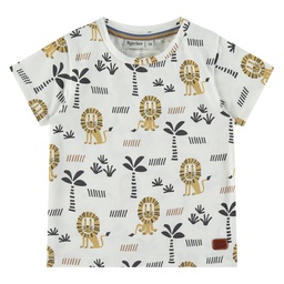 BABYFACE - T-Shirt Manches Courtes Garçon -  Milk (Motif lion)