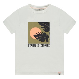 STAINS &amp; STORIES (BY BABYFACE) - T-shirt manches courtes garçon - Milk