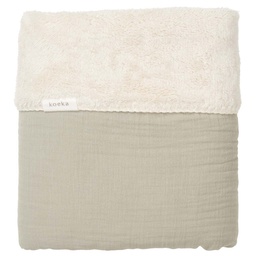 Koeka - Couverture berceau teddy Faro sage