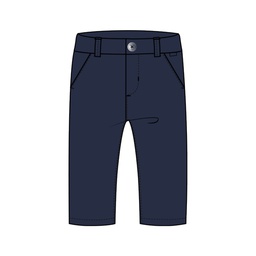 Boboli - Pantalon stretch en satin garçon - Bleu marine