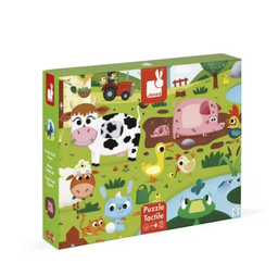 Janod - Puzzle Tactile de la Ferme - 20 pièces