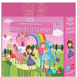 Sassi - Livre et Puzzle Fantasy - Princesses Et Licornes