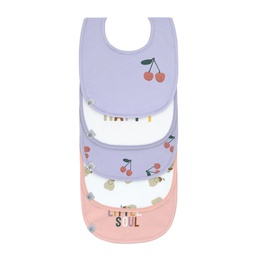 Lassig - Lot de 5 bavoirs imperméables - Happy Fruits - Cerise