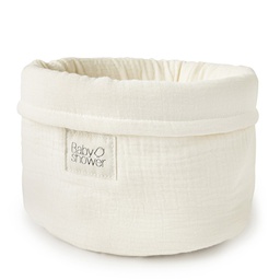 [PWMBIVO] Babyshower - Panier de rangement - Moyen - Ivory Powder