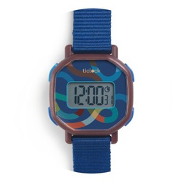 Ticlock by DJECO - Montre Digitale - Blue Volute