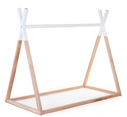 Childhome - Lit tipi Nat/Blanc 70x140cm + sommier