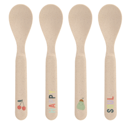 [13100672007] Lassig - Lot de 4 cuillères - Happy Fruits - Cerise