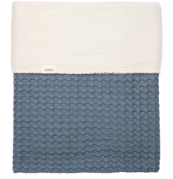 Koeka - Couverture Berceau cotton polaire - 75x100 cm - Amsterdam - Bluestone