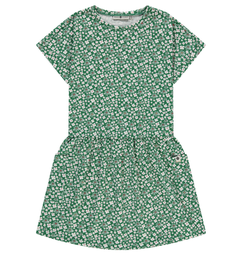 Stains &amp; Stories - Robe manches courtes fille - Vert fleurs