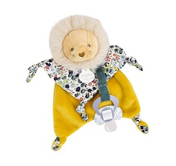 Doudou et Compagnie - Doudou attache sucette Lion - 20 cm