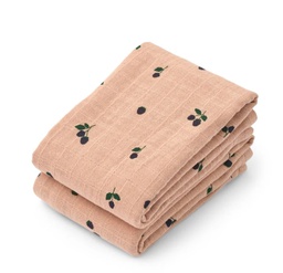 LIEWOOD - Lot de 2 langes Lewis Muslin - Mini Berry/Pale Tuscany