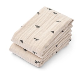 LIEWOOD - Lot de 2 langes Lewis Muslin - Mini Whale/Sandy