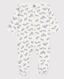 Petit Bateau - Pyjama bébé en velours imprimé zèbre