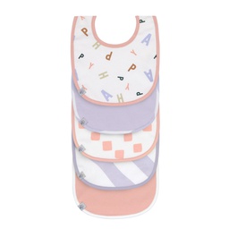 Lässig - Lot de 5 bavoirs imperméables - Happy Fruits Blue