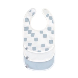 Lässig - Lot de 3 bavoirs naissance - Happy Fruits Bleu clair