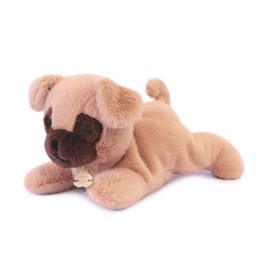 [HO3322] Doudou et Compagnie - Les Ptit's Relax - Peluche chien beige allongée lestée - 22 cm