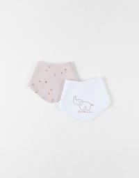[BB2450.20] Noukie's - Lot 2 bavoirs éponge &amp; mousseline - Bali