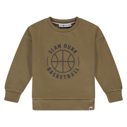 STAINS &amp; STORIES - Sweatshirt brun à motif - Garçon