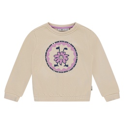 STAINS &amp; STORIES - Sweatshirt beige à motifs - Fille