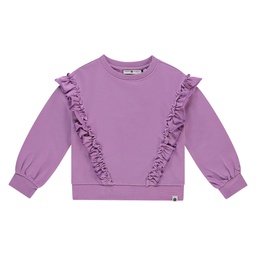 STAINS &amp; STORIES - Sweatshirt mauve à volants - Fille