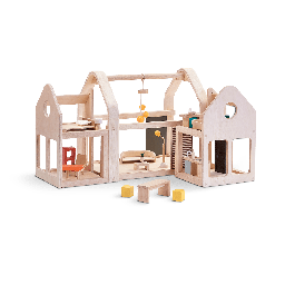 Plan Toys - Maison de Poupées portable en bois recyclé