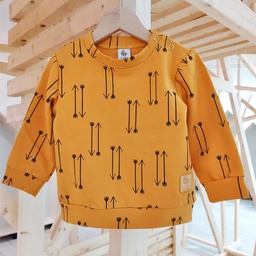 9 Lunes - Sweatshirt Arrows Mustard - 104-110