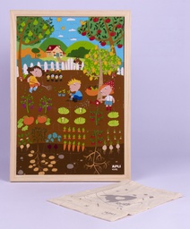 Apli - Puzzle en bois - Le jardin / Le potager - 28 pièces